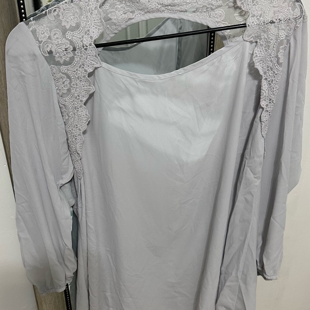 Elegant Lace-Trimmed Blouse